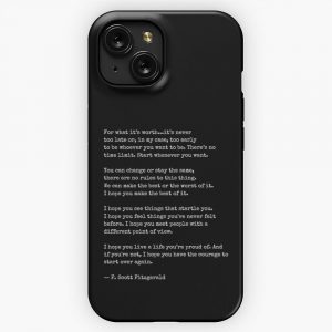 For What Its Worth F Scott Fitzgerald iPhone 15 Slim Phone Case Cover