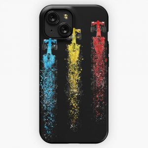 Formula 1 Cars Racing And Disintegrating iPhone 15 Slim Phone Case Cover