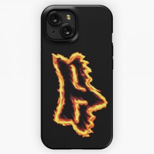 Fox Head On Fire iPhone 15 Slim Phone Case Cover