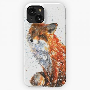Fox Watercolor iPhone 15 Slim Phone Case Cover