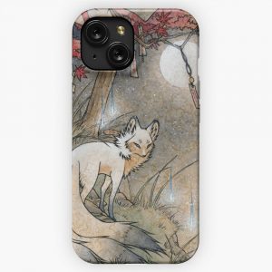Fox Wisps Teakitsune Fox Yokai iPhone 15 Slim Phone Case Cover