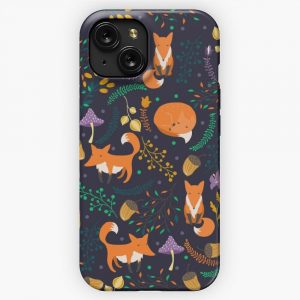 Foxes In The Magic Forest iPhone 15 Slim Phone Case Cover
