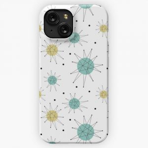 Franciscan Starburst Mid Century Atomic Age Pattern iPhone 15 Slim Phone Case Cover