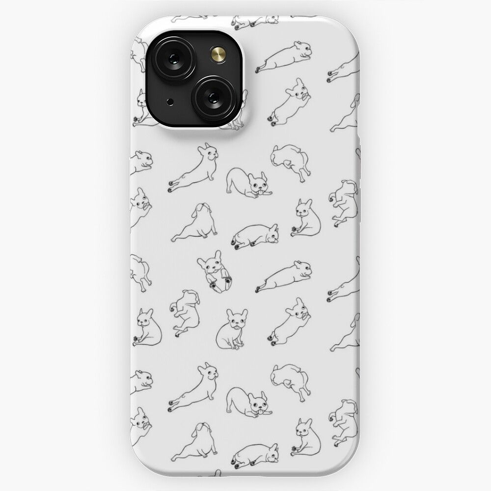 Frenchie Yoga iPhone 15 Slim Phone Case Cover