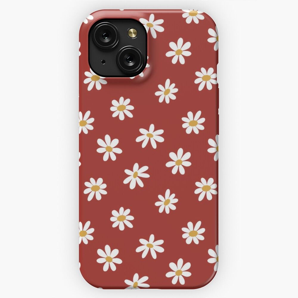 Fresh As A Daisy Red Background Shw1020 A iPhone 15 Slim Phone Case Cover