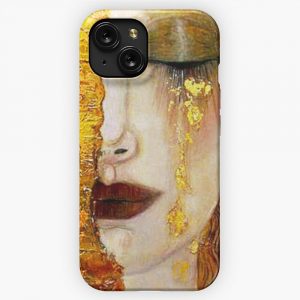 Freyas Tears By Gustav Klimt W Signature Art Nouveau Symbolism iPhone 15 Slim Phone Case Cover