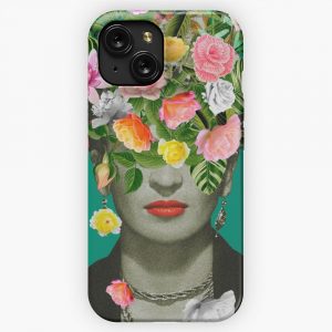 Frida Floral Green iPhone 15 Slim Phone Case Cover