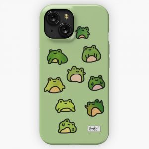 Frogs Doodle iPhone 15 Slim Phone Case Cover