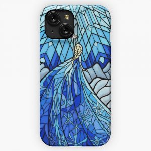 Frozen Fractals In The Stained Glass Window iPhone 15 Slim Phone Case Cover