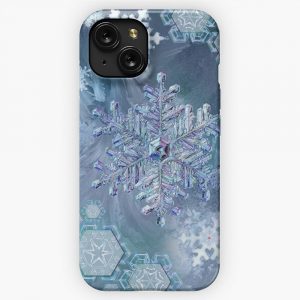 Frozen Snowflake iPhone 15 Slim Phone Case Cover