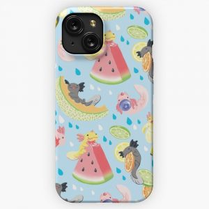 Fruity Fresh Snaxolotls Pattern iPhone 15 Slim Phone Case Cover