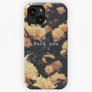 Fuck You Flowers Pattern iPhone 15 Slim Phone Case Cover