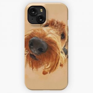 Funny Airedale Terrier Digital Art iPhone 15 Slim Phone Case Cover