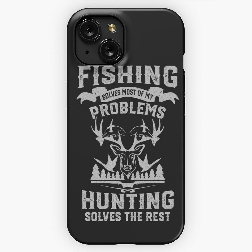 Funny Fishing And Hunting iPhone 15 Slim Phone Case Cover