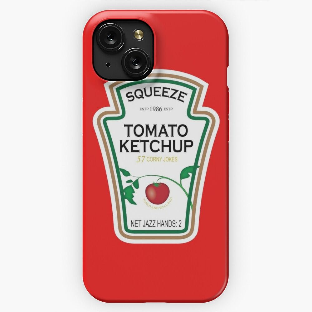 Funny Ketchup Label iPhone 15 Slim Phone Case Cover
