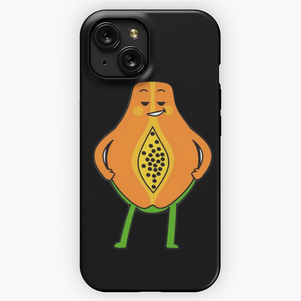 Funny Papaya iPhone 15 Slim Phone Case Cover