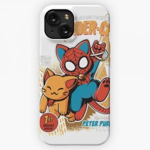 Funny Spider Catman Purrrker Tee Shirt For Cat Lovers Shirt Essential Spied Cat Spied Cat Phonecase Spied Cat Gift iPhone 15 Slim Phone Case Cover