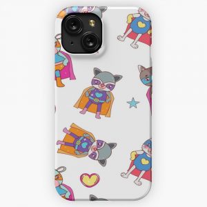 Funny Superheroes Animals iPhone 15 Slim Phone Case Cover