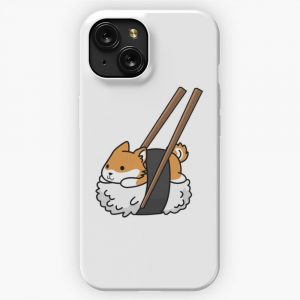 Funny Sushi Shiba Inu iPhone 15 Slim Phone Case Cover