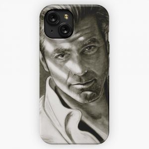 G Clooney In Black And White iPhone 15 Slim Phone Case Cover
