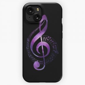 Galaxy Music Treble Clef iPhone 15 Slim Phone Case Cover