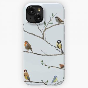 Garden Birds Fill The Trees iPhone 15 Slim Phone Case Cover