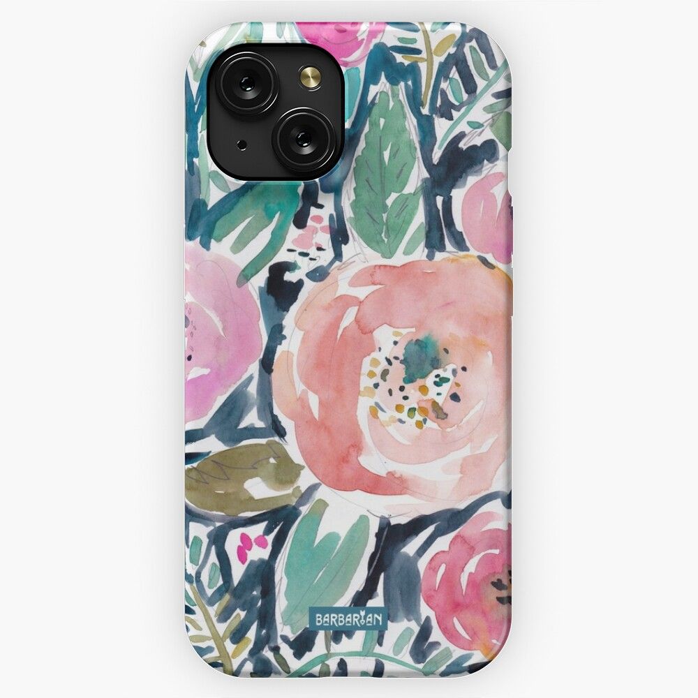 Gardens Of Capitola Watercolor Floral iPhone 15 Slim Phone Case Cover
