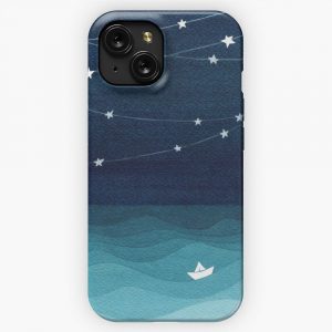 Garland Of Stars Teal Ocean iPhone 15 Slim Phone Case Cover