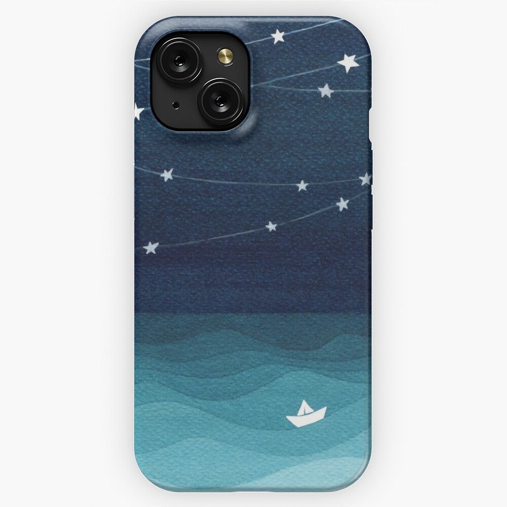 Garland Of Stars Teal Ocean iPhone 15 Slim Phone Case Cover
