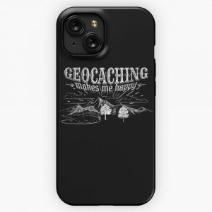 Geocaching Makes Me Happy iPhone 15 Slim Phone Case Cover
