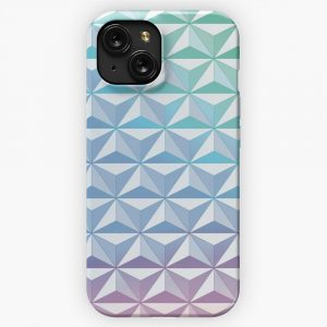 Geodesic Sphere Blue iPhone 15 Slim Phone Case Cover