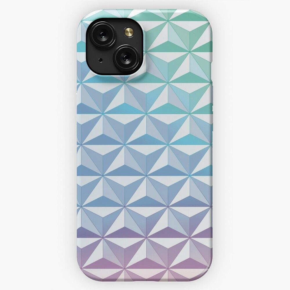 Geodesic Sphere Blue iPhone 15 Slim Phone Case Cover