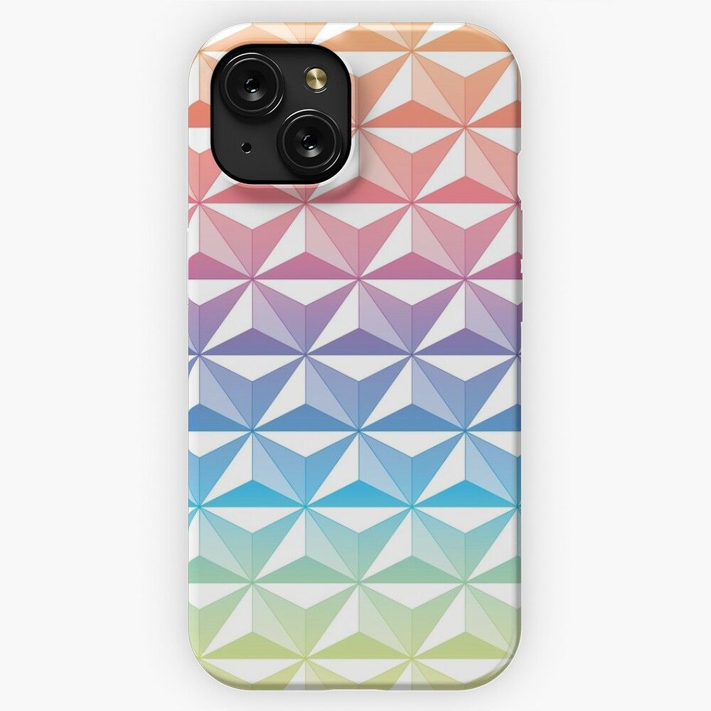 Geodesic Sphere Rainbow iPhone 15 Slim Phone Case Cover