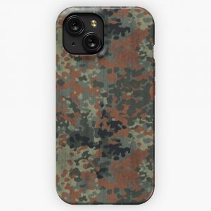 German Flecktarn Camouflage iPhone 15 Slim Phone Case Cover