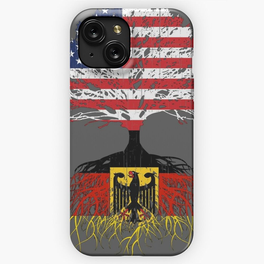 German Roots German American Germany Grown Germany Usa Flag Germany Art Design Gift Present For Men Women Kids Youth iPhone 15 Slim Phone Case Cover