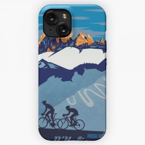Giro D Italia Retro Passo Dello Stelvio Cycling Poster iPhone 15 Slim Phone Case Cover