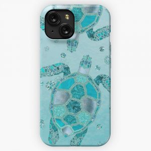 Glamour Aqua Turquoise Turtle Underwater Scenery iPhone 15 Slim Phone Case Cover