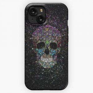 Glitter Color Skull iPhone 15 Slim Phone Case Cover
