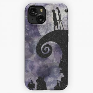 Glitter Moon Nightmare iPhone 15 Slim Phone Case Cover
