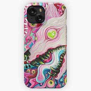 Glitterwolf Acrylic Painting iPhone 15 Slim Phone Case Cover