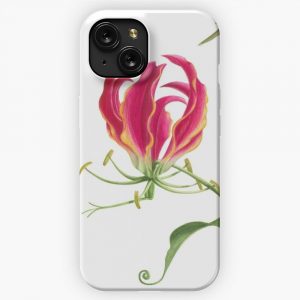 Gloriosa Rothschildiana Flame Lily iPhone 15 Slim Phone Case Cover