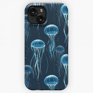 Glowing Jellyfish iPhone 15 Slim Phone Case Cover