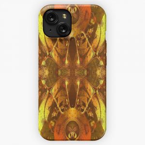 Golden Abstract iPhone 15 Slim Phone Case Cover