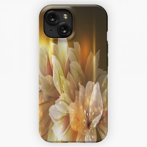 Golden Flowers iPhone 15 Slim Phone Case Cover