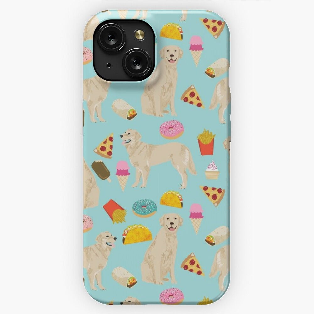 Golden Retriever Donuts French Fries Ice Cream Pizzas Funny Dog Gifts Dog Breeds By Petfriendly iPhone 15 Slim Phone Case Cover