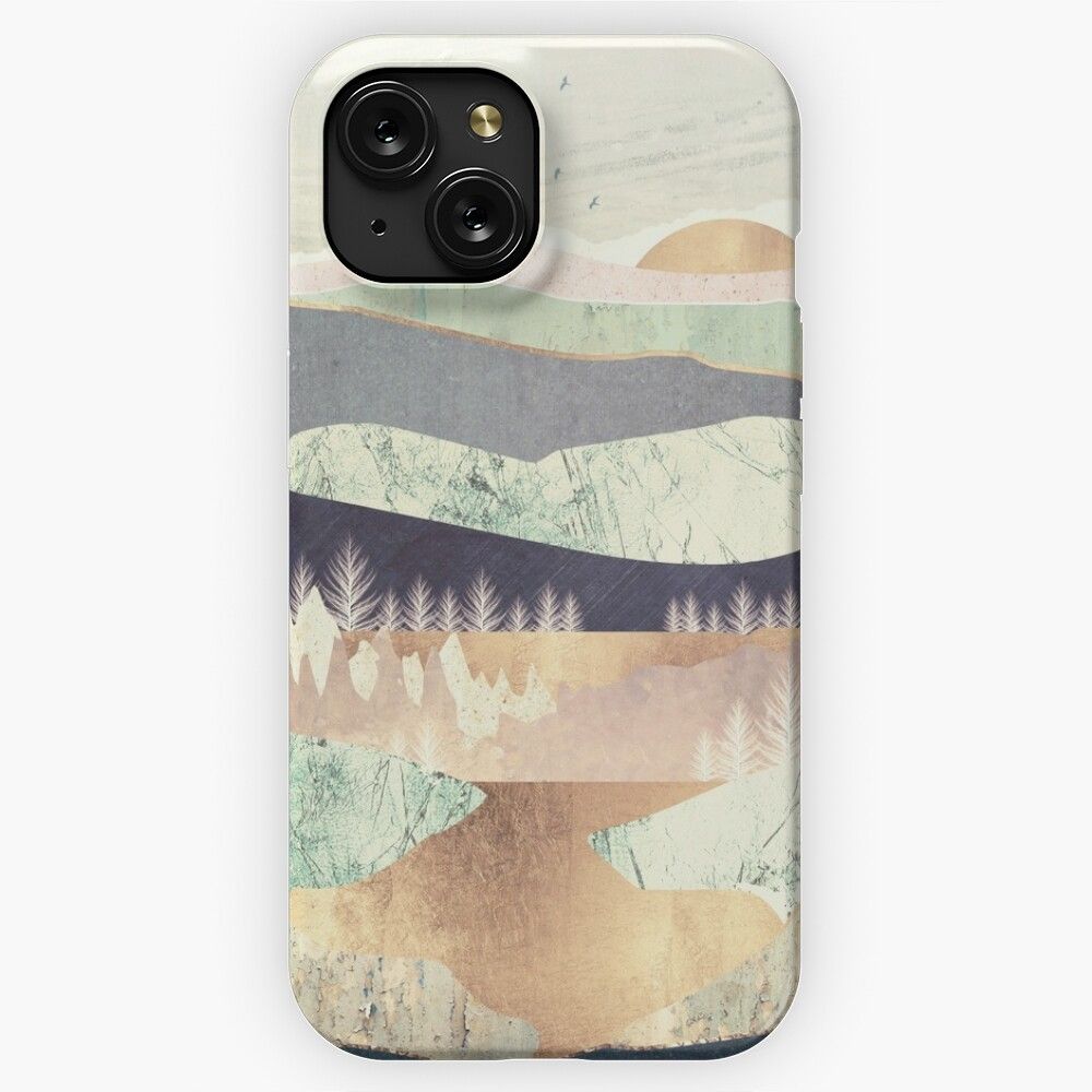 Golden Spring Reflection iPhone 15 Slim Phone Case Cover