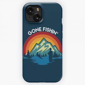 Gone Fishin Outdoors Retro Design iPhone 15 Slim Phone Case Cover