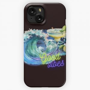Good Vibes Margarita Summer Beach Tropical Cocktail iPhone 15 Slim Phone Case Cover