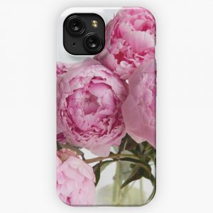 Gorgeous Pink Peonies iPhone 15 Slim Phone Case Cover