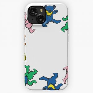 Greatful Dead Bear Circle iPhone 15 Slim Phone Case Cover